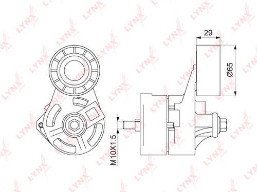 PT-3255 LYNXauto Натяжной ролик ремня генератора