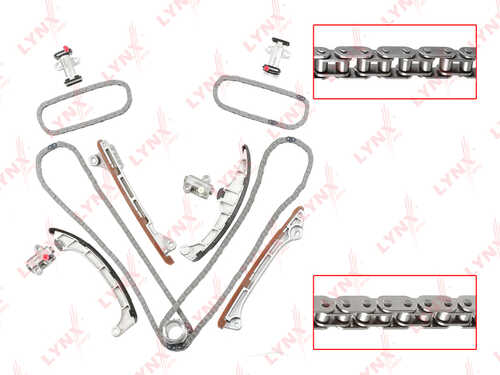 Цепь привода распредвала ГРМ (комплект) LYNXauto TK-0073