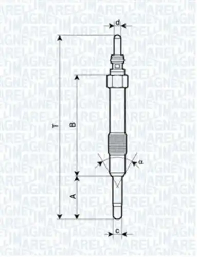 062900014304 MAGNETI MARELLI Свеча накала