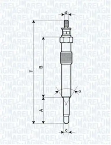 Свеча накала MAGNETI MARELLI 062900018304