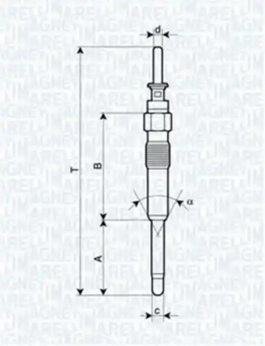 062900023304 MAGNETI MARELLI Свеча накала