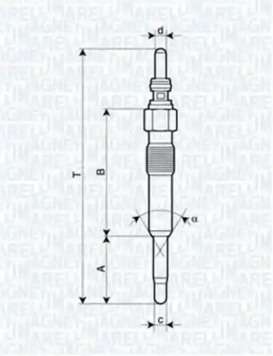 Свеча накала MAGNETI MARELLI 062900028304