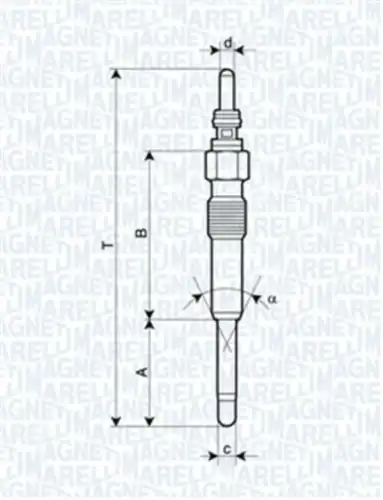 Свеча накала MAGNETI MARELLI 062900085304