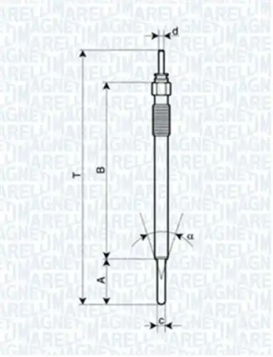 062900091304 MAGNETI MARELLI Свеча накала