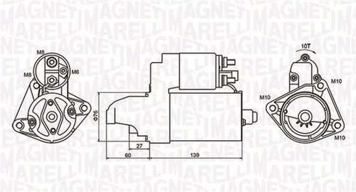 Стартер MAGNETI MARELLI 063721050010