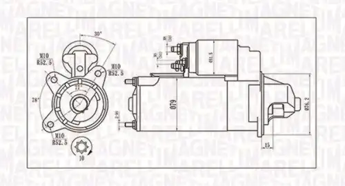 Mqs1396mm стартер 2.2kw MAGNETI MARELLI 063721396010