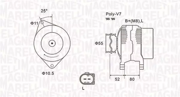 063731837010 MAGNETI MARELLI Генератор