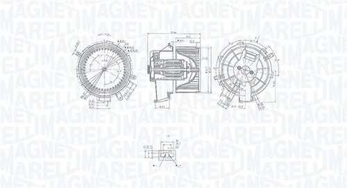 Вентилятор салона fiat ducato citroen jumper 06- (ac+) MAGNETI MARELLI 069412236010