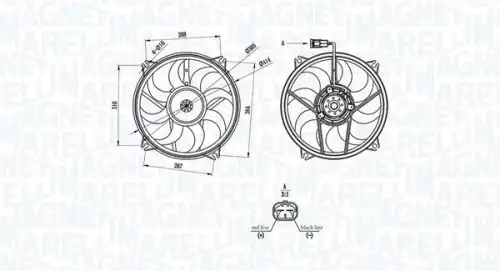 069422708010 электродв. привода вентилятора citroen c4 grand picasso i (u MAGNETI MARELLI 069422708010