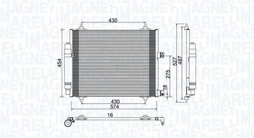 Радиатор кондиционера MAGNETI MARELLI 350203886000