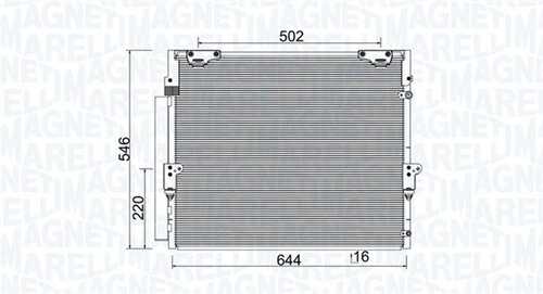 Радиатор кондиционера MAGNETI MARELLI 350203926000