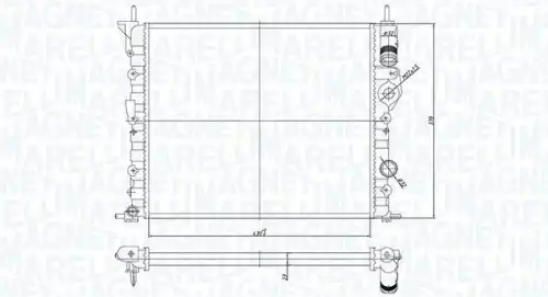Радиатор системы охлаждения MAGNETI MARELLI 350213194700