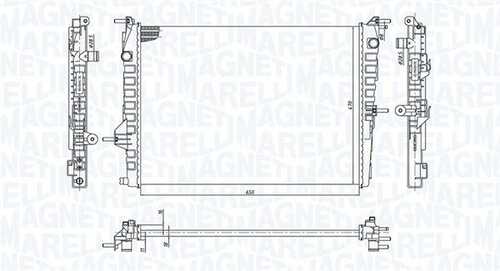 Bm1993 радиатор охлаждения двигателя renault kangoo 1.6 16v 02.08- MAGNETI MARELLI 350213199300