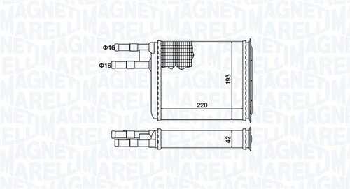 BR401 Радиатор печки Citroen Jumper 1.9/2.5d/td 94-02 MAGNETI MARELLI 350218401000