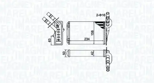 Радиатор отопителя MAGNETI MARELLI 350218404000