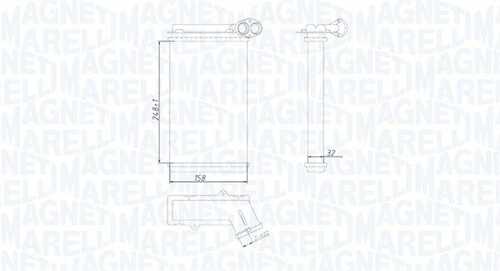 Br422 радиатор печки ford galaxy /vw sharan 03.95-05.06 MAGNETI MARELLI 350218422000