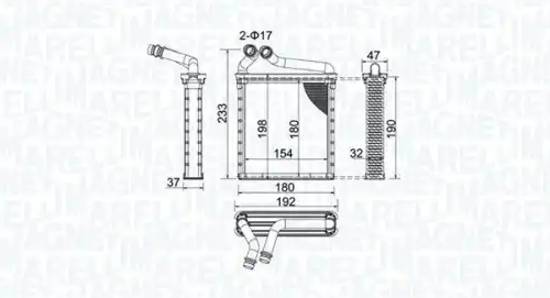 Радиатор отопителя MAGNETI MARELLI 350218442000