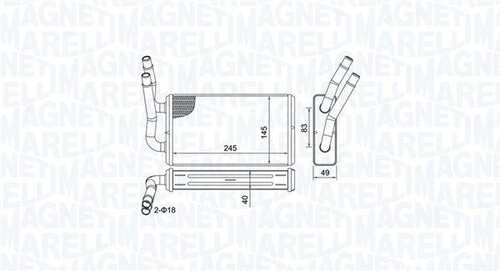 Br450 радиатор печки ford transit 2.2/2.4 tdci 06- MAGNETI MARELLI 350218450000