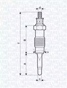 Свеча накаливания MAGNETI MARELLI 062500300304