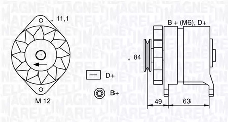 Генератор MAGNETI MARELLI 063321044010