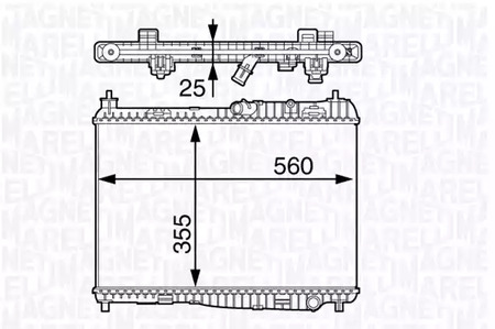 Радиатор системы охлаждения MAGNETI MARELLI 350213142100