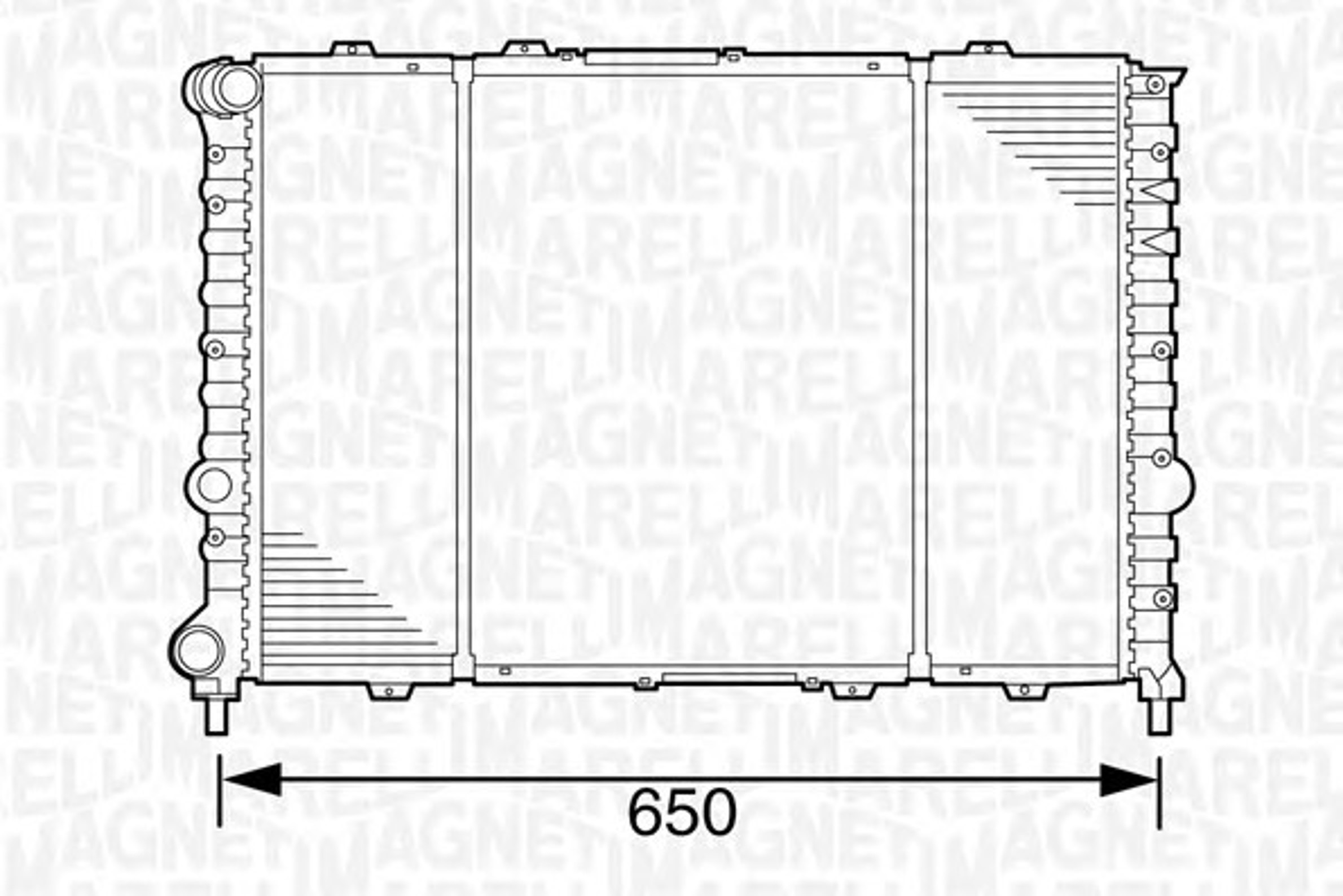 Радиатор системы охлаждения MAGNETI MARELLI 350213100700