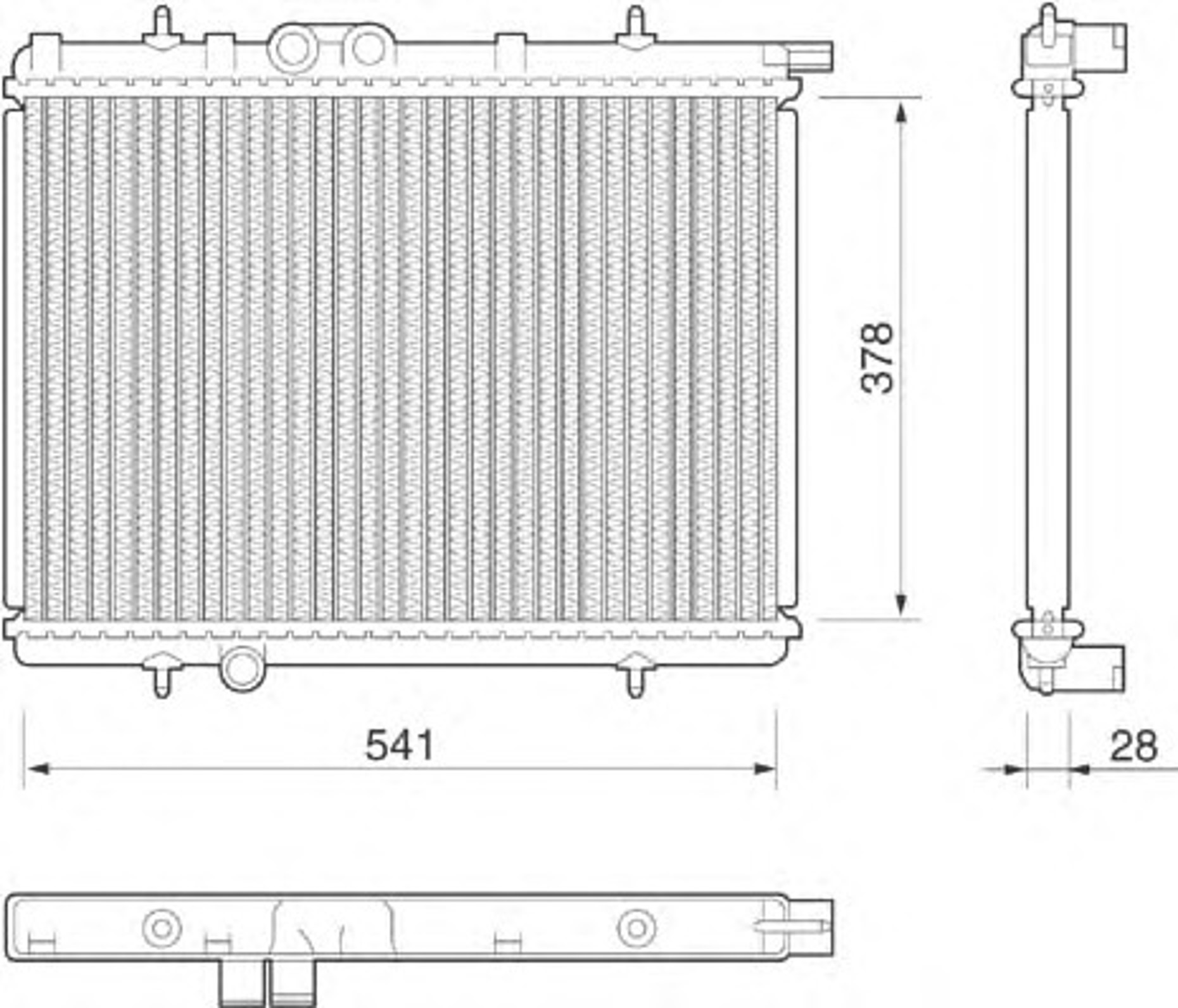 Радиатор системы охлаждения MAGNETI MARELLI 350213797000