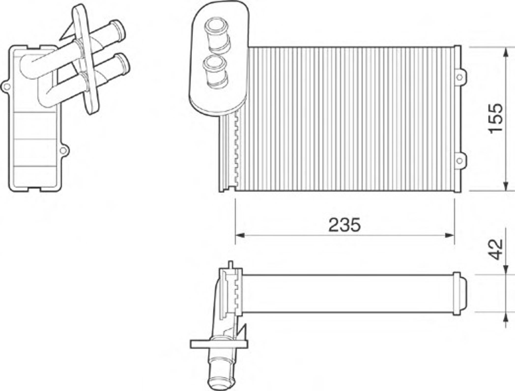 Радиатор отопителя MAGNETI MARELLI 350218211000