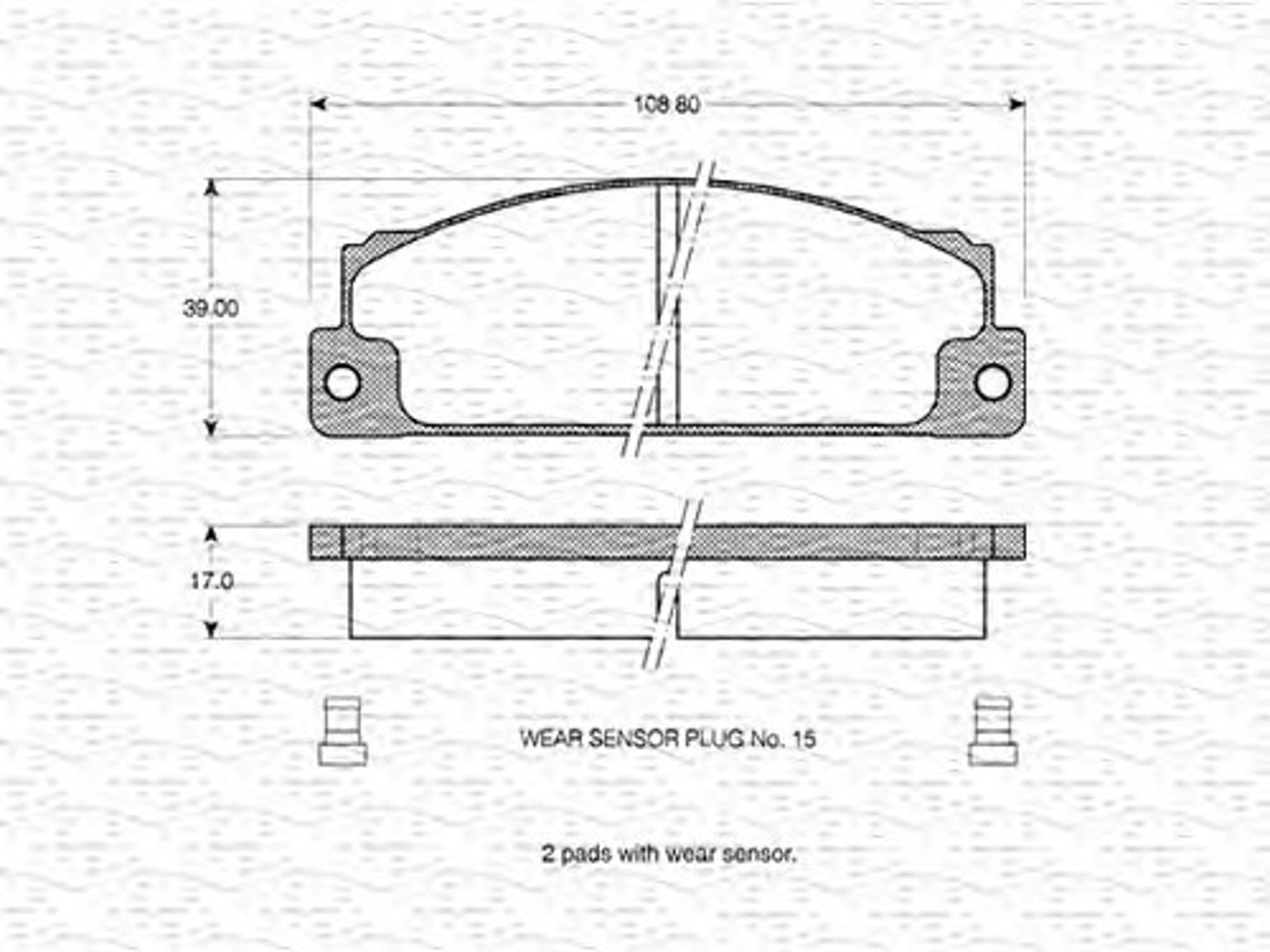 363702160032 MAGNETI MARELLI Комплект тормозных колодок, дисковый тормоз