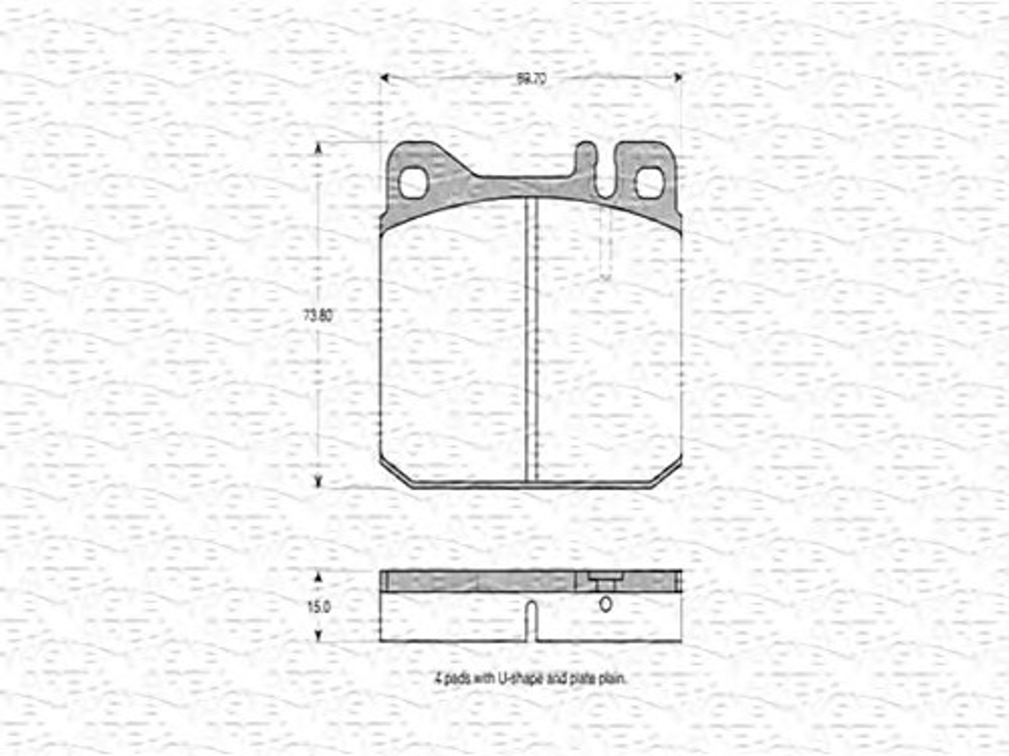 363702160107 MAGNETI MARELLI Комплект тормозных колодок, дисковый тормоз