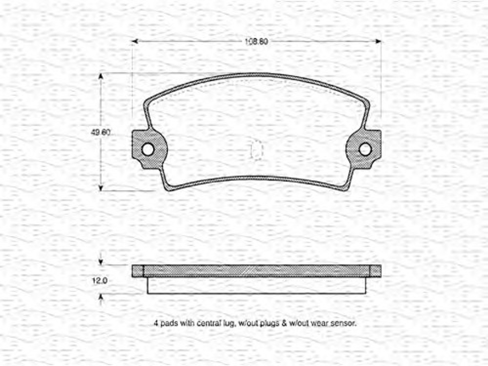 363702160143 MAGNETI MARELLI Комплект тормозных колодок, дисковый тормоз