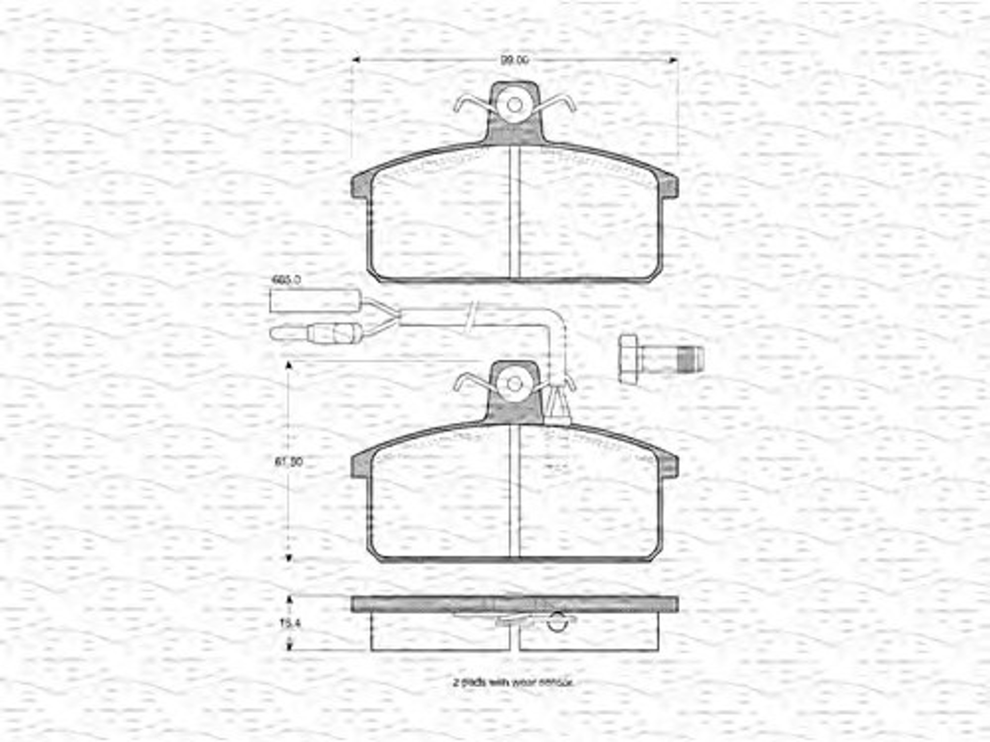 363702160174 MAGNETI MARELLI Комплект тормозных колодок, дисковый тормоз