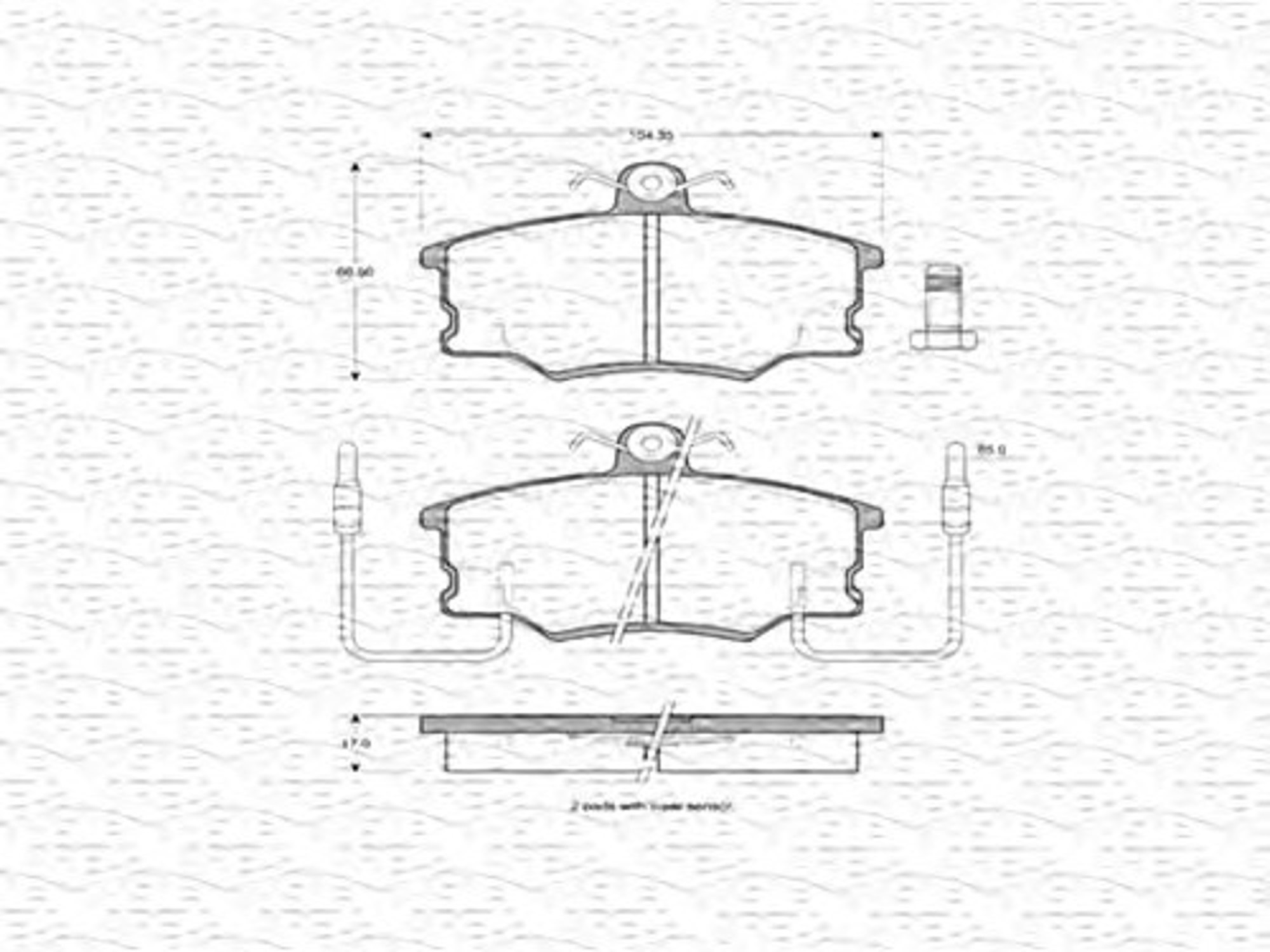 363702160178 MAGNETI MARELLI Комплект тормозных колодок, дисковый тормоз