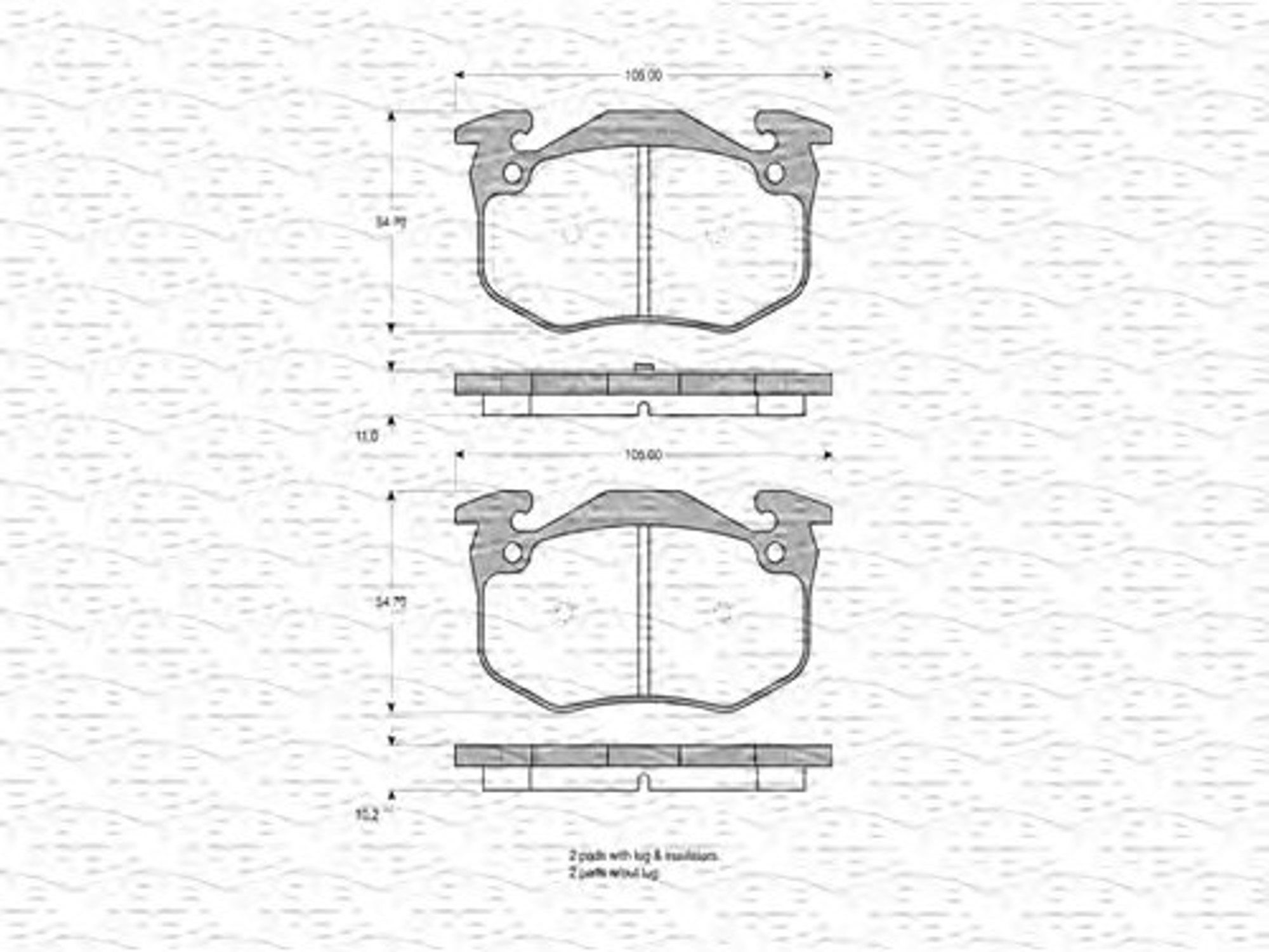 363702160216 MAGNETI MARELLI Комплект тормозных колодок, дисковый тормоз