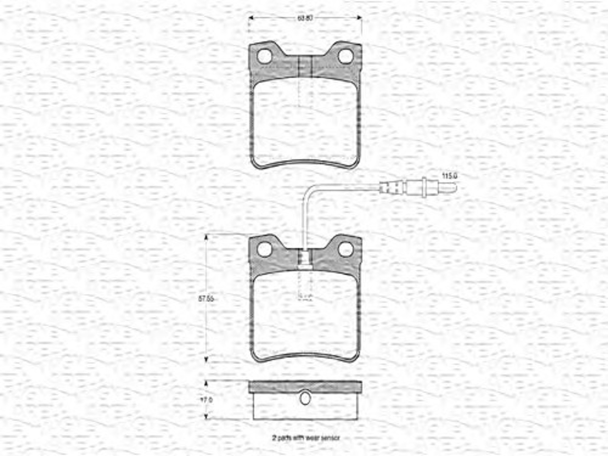 363702160240 MAGNETI MARELLI Комплект тормозных колодок, дисковый тормоз