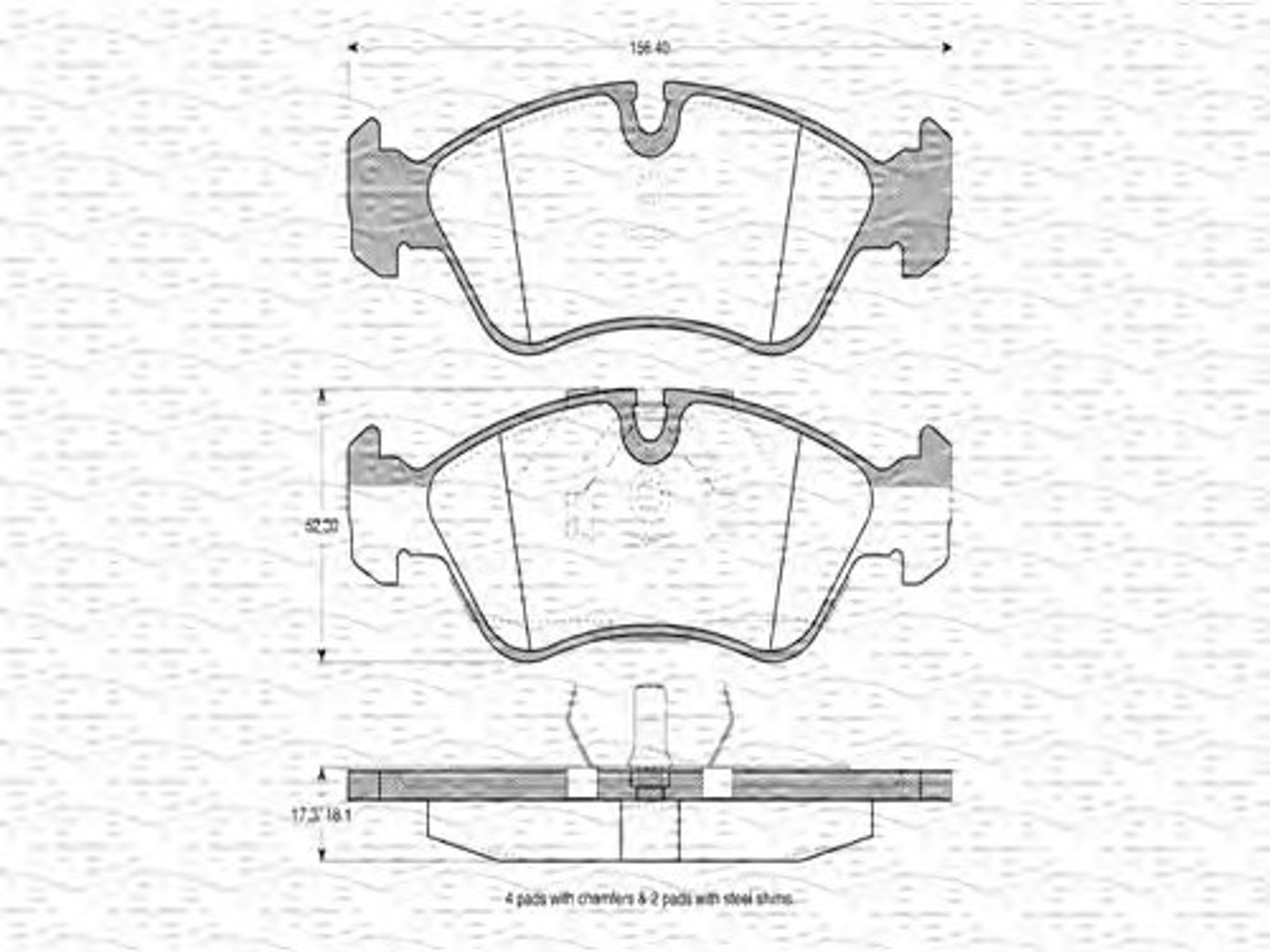 363702160258 MAGNETI MARELLI Комплект тормозных колодок, дисковый тормоз