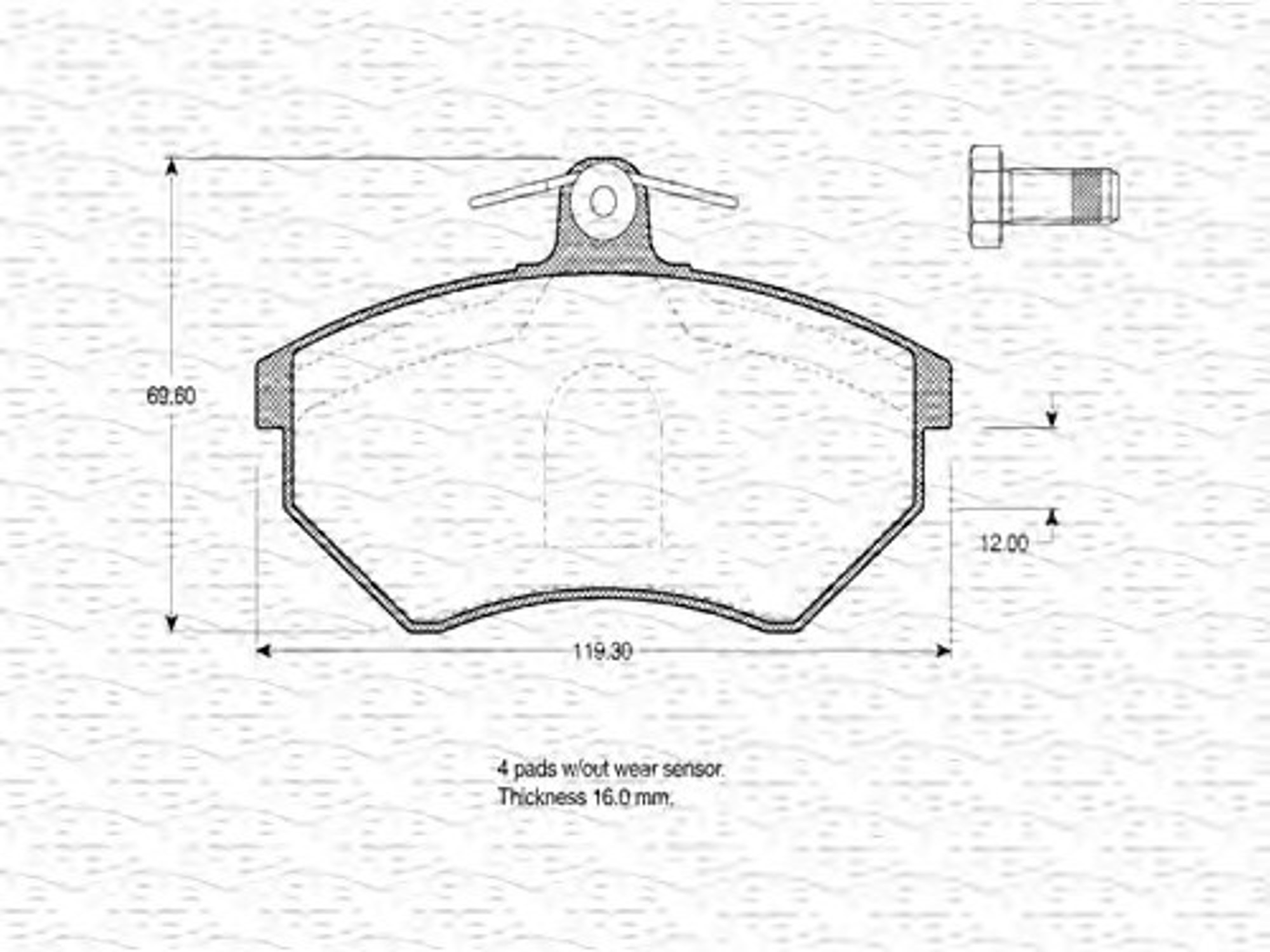 363702160273 MAGNETI MARELLI Колодки тормозные дисковые