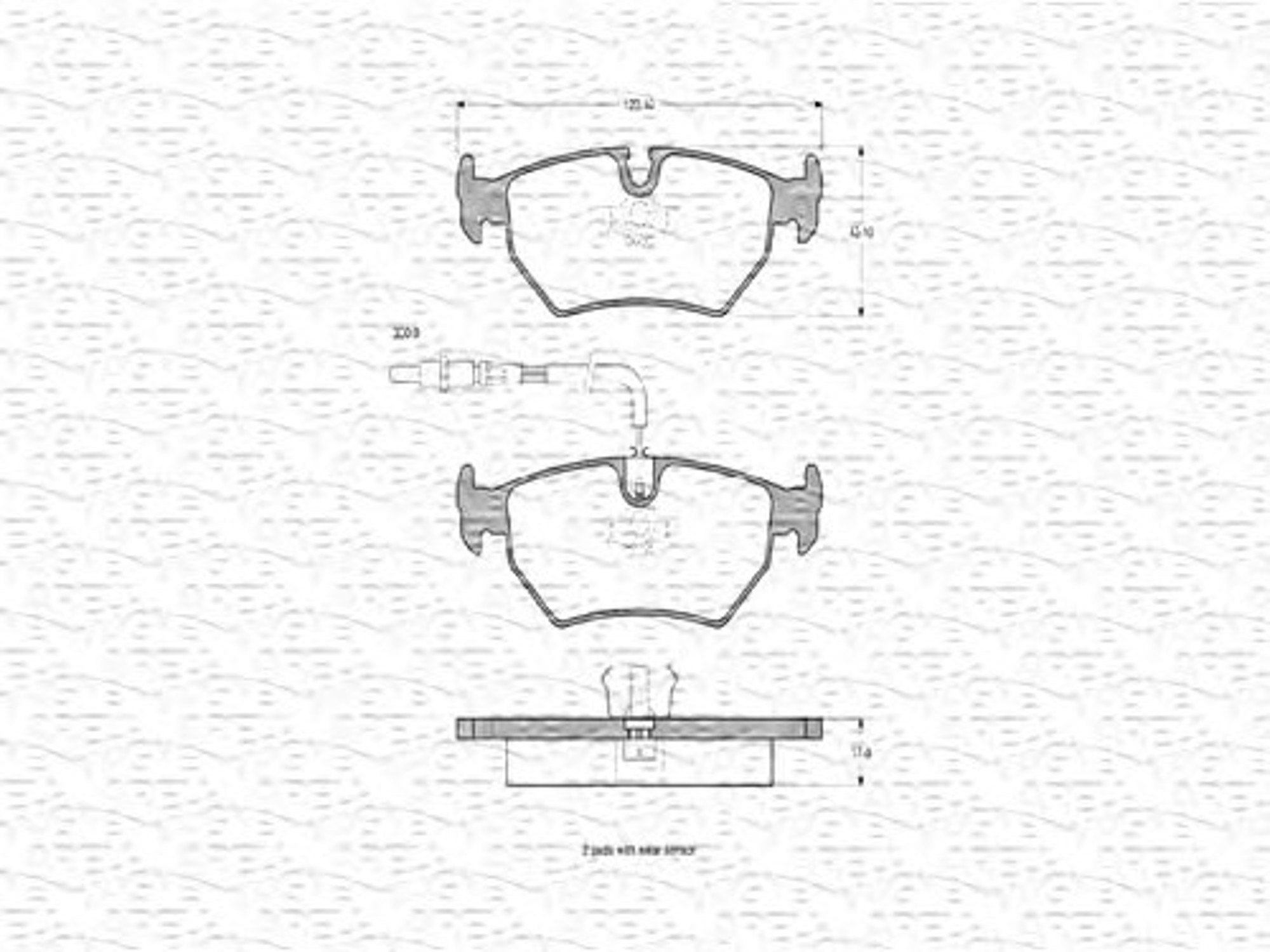 363702160291 MAGNETI MARELLI Комплект тормозных колодок, дисковый тормоз