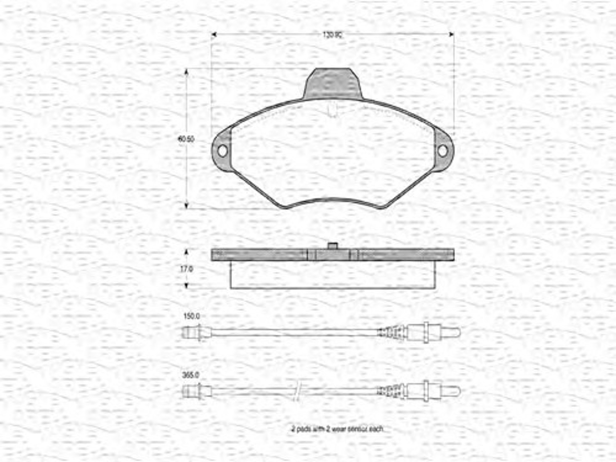 363702160328 MAGNETI MARELLI Колодки тормозные дисковые