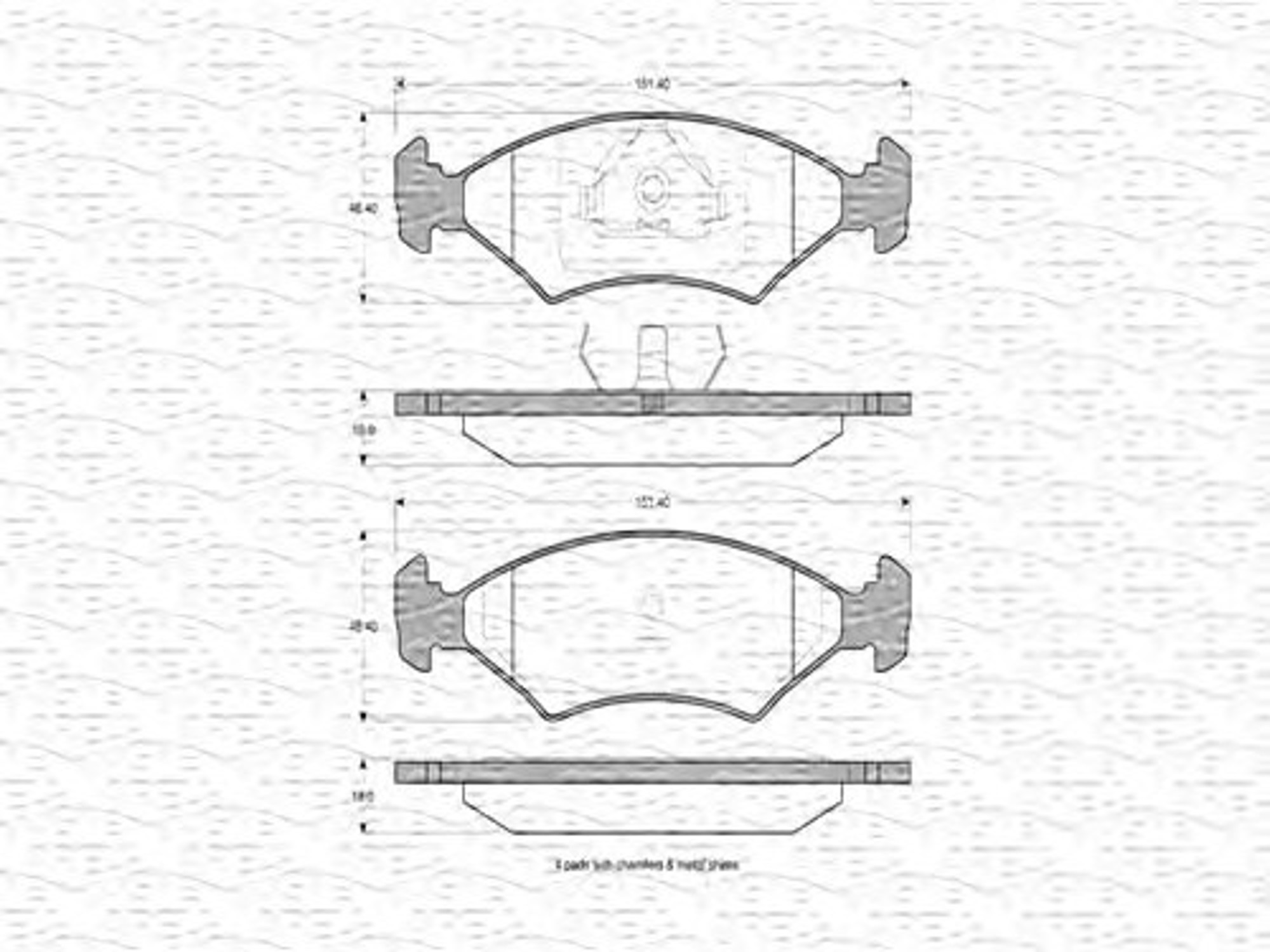 363702160334 MAGNETI MARELLI Колодки тормозные дисковые