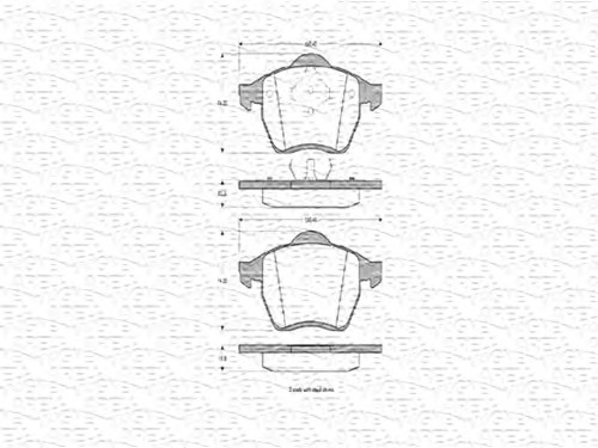 363702160336 MAGNETI MARELLI Комплект тормозных колодок, дисковый тормоз