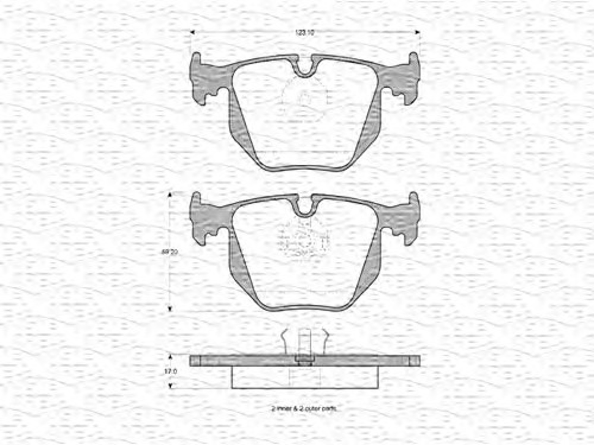 363702160367 MAGNETI MARELLI Комплект тормозных колодок, дисковый тормоз