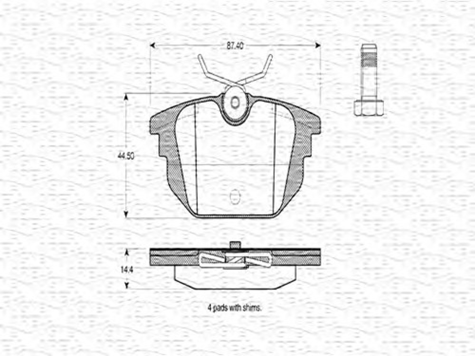 363702160384 MAGNETI MARELLI Комплект тормозных колодок, дисковый тормоз