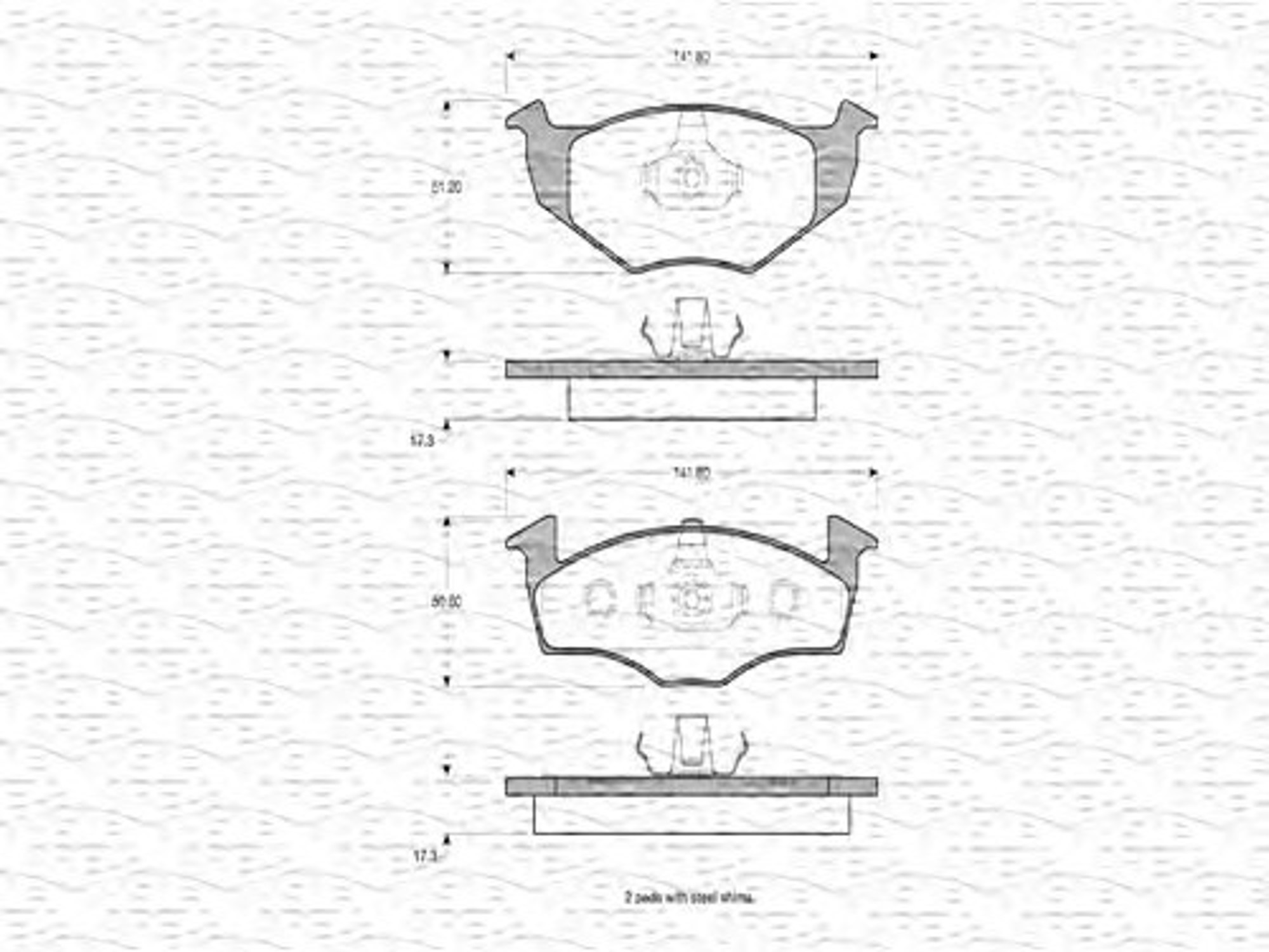 363702160408 MAGNETI MARELLI Колодки тормозные дисковые