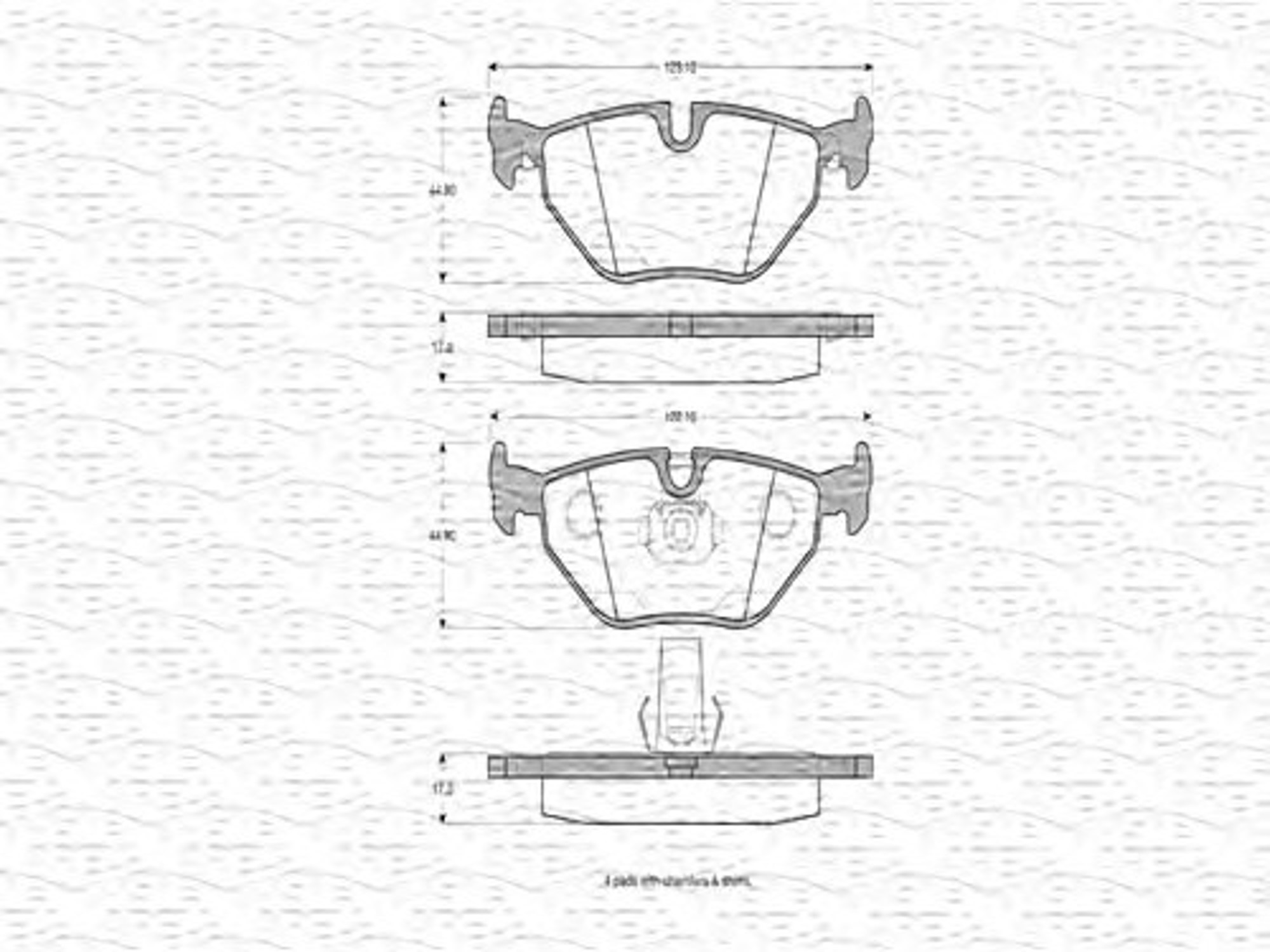 363702160415 MAGNETI MARELLI Комплект тормозных колодок, дисковый тормоз