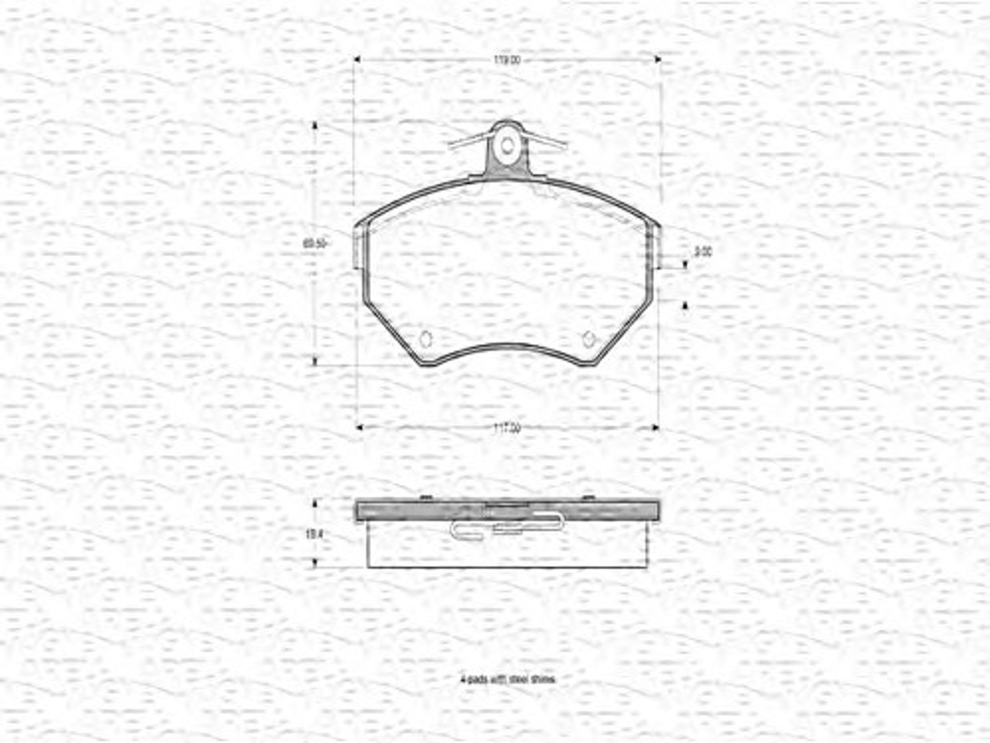 363702160421 MAGNETI MARELLI Колодки тормозные дисковые