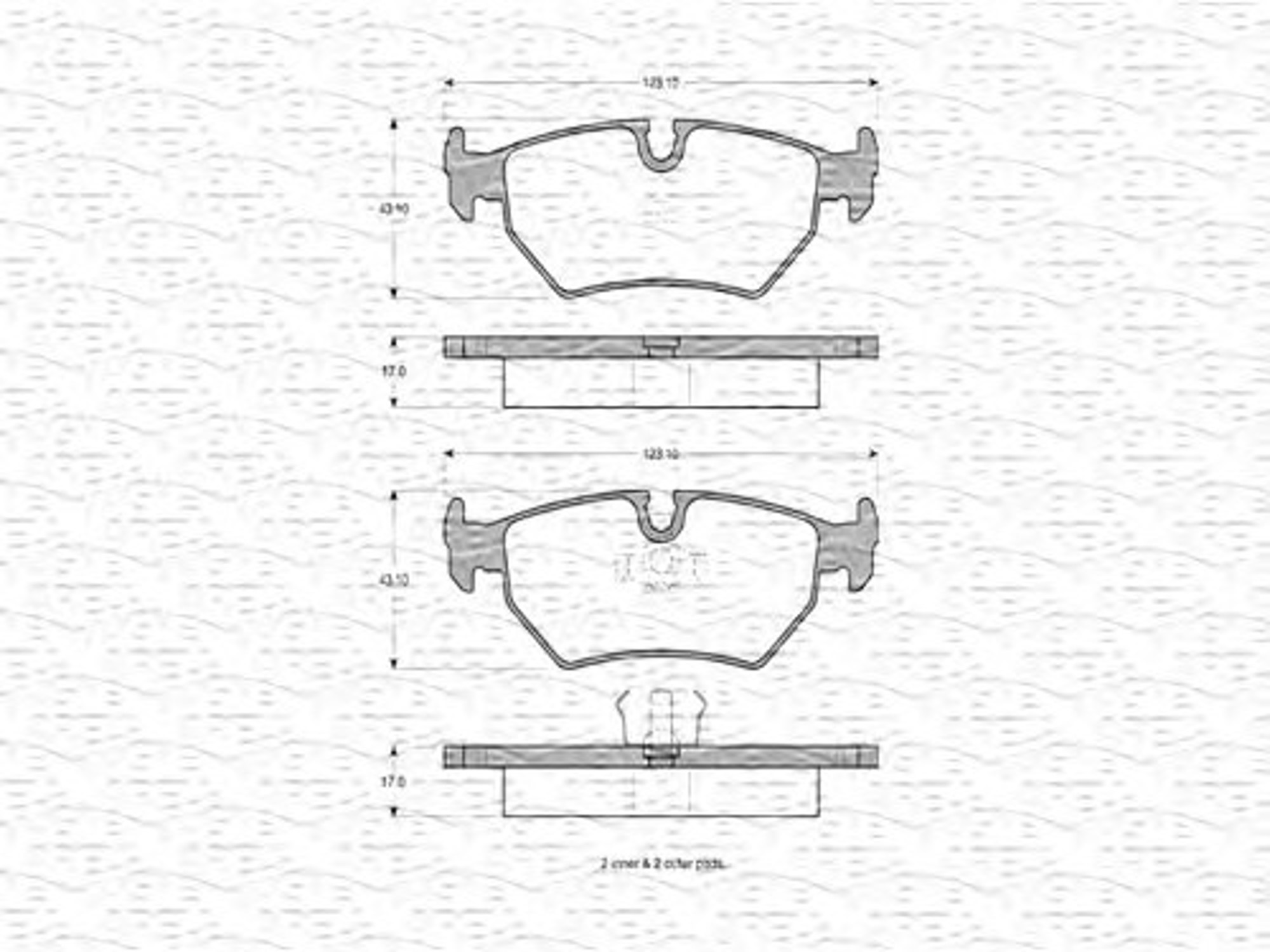 363702160560 MAGNETI MARELLI Комплект тормозных колодок, дисковый тормоз