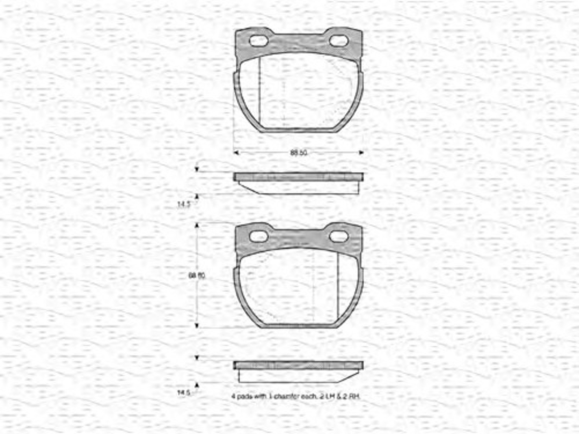 363702160627 MAGNETI MARELLI Комплект тормозных колодок, дисковый тормоз