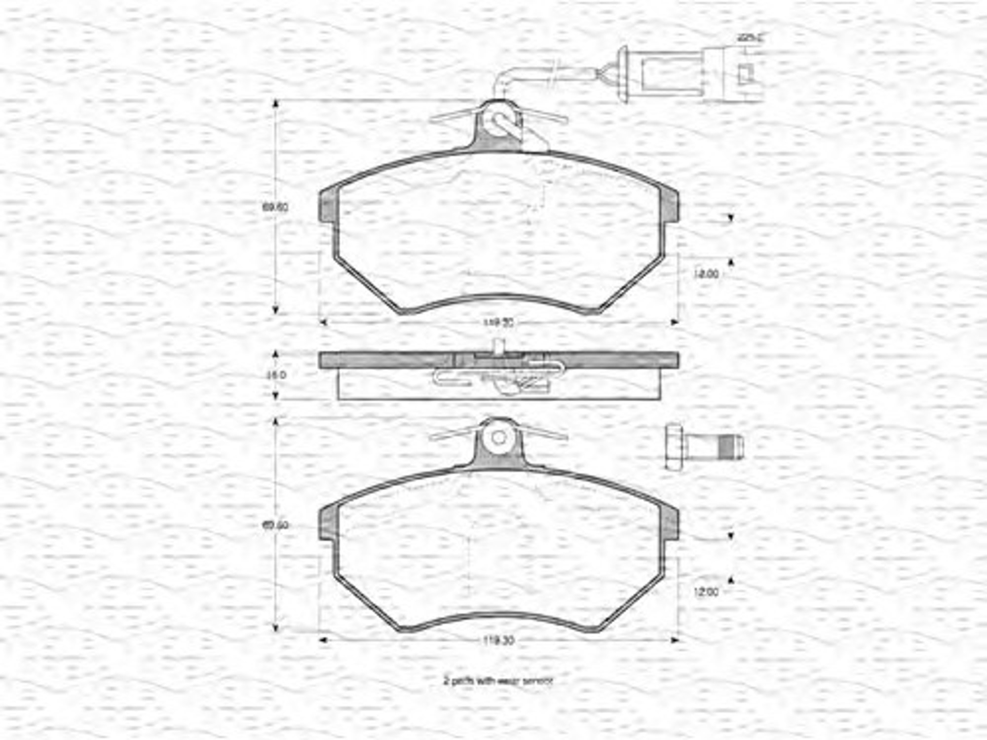 363702160642 MAGNETI MARELLI Колодки тормозные дисковые