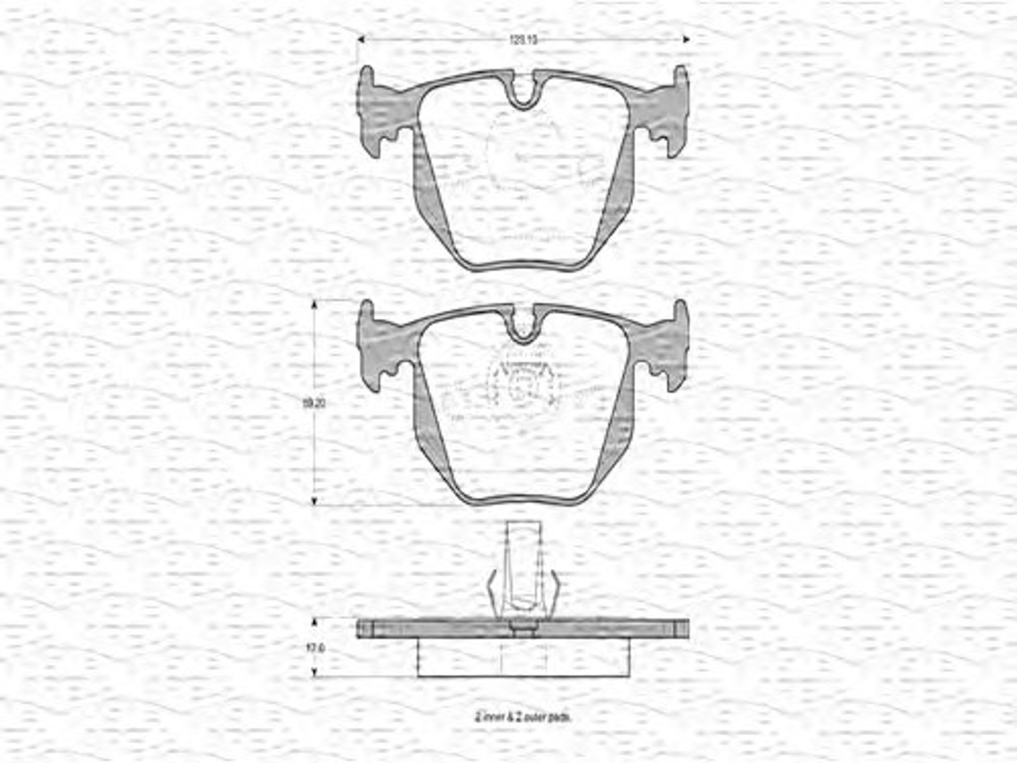 363702160650 MAGNETI MARELLI Комплект тормозных колодок, дисковый тормоз